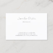 Berufliche trendy Elegante Einfache Vorlage Modern Visitenkarte (Rückseite)