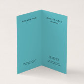 Berufliche Trendy Elegante Farben Mit Monogramm Visitenkarten (Innenseite)