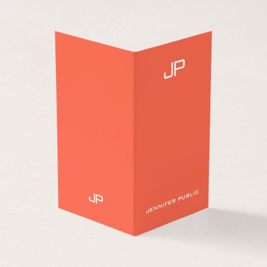 Berufliche Trendy Elegante Farben Mit Monogramm Visitenkarten (Vorderseite)