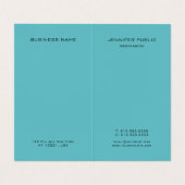 Berufliche Trendy Elegante Farben Mit Monogramm Visitenkarten (Innenseite Aufgefaltet)