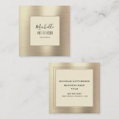 Berufliche trendy Gold Beauty Modern Quadratische Visitenkarte (Vorne/Hinten)