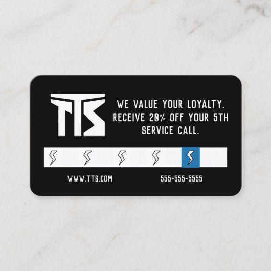 Berufliche Treuekarte des AN Visitenkarte (Vorderseite)