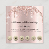 Berufliche Tropfen 6 Farbdrucke für CustomLogo-Ros Quadratische Visitenkarte (Rückseite)