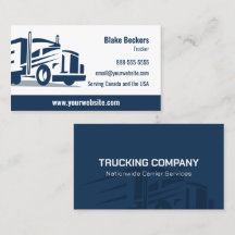 Berufliche Trucker Navy Blue Business Card