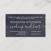 Berufliche Typografie aus rustikalem Schwarz Rabattkarte (Rückseite)