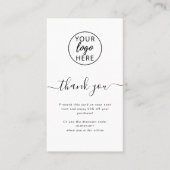 Berufliche Typografie-Firmenlogos Rabattkarte (Vorderseite)