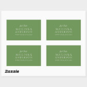 Berufliche Typografie Moss Green Rechteckiger Aufkleber (Blatt)