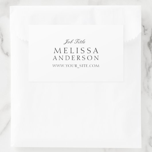 Berufliche Typografie Rechteckiger Aufkleber (Tasche)