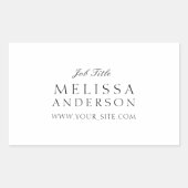 Berufliche Typografie Rechteckiger Aufkleber (Vorderseite)