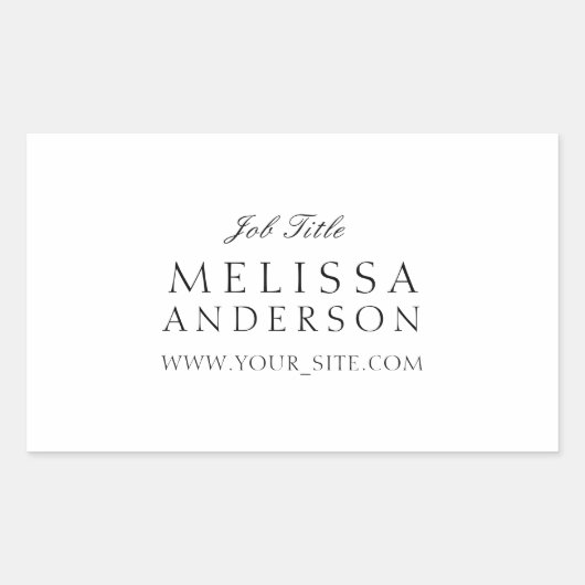 Berufliche Typografie Rechteckiger Aufkleber (Vorderseite)