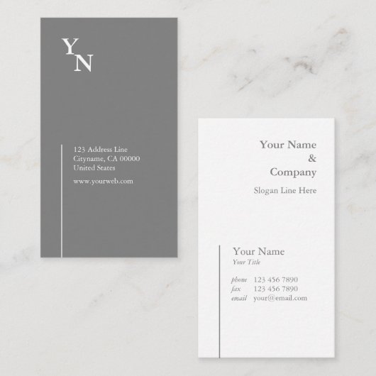 Berufliche Typografie-vertikale Geschäfts-Karte Visitenkarte (Vorne/Hinten)