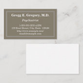 Berufliche u. einfache Psychiater-Geschäfts-Karte Visitenkarte (Vorne/Hinten)