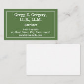 Berufliche u. noble Rechtsanwalt-Geschäfts-Karte Visitenkarte (Vorne/Hinten)