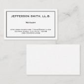 Berufliche u. untertriebene Notar-Geschäfts-Karte Visitenkarte (Vorne/Hinten)