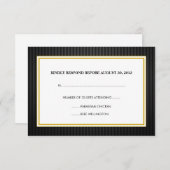 Berufliche UAWG für Black & Gold RSVP Karte (Vorne/Hinten)