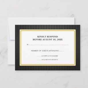 Berufliche UAWG für Black & Gold RSVP Karte