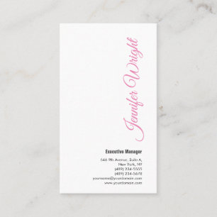 Berufliche unbedeutende Handschrift weiblich Visitenkarte