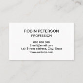 Berufliche unbedeutende mutige visitenkarte (Rückseite)