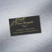 Berufliche und dennoch elegante Schwarze Gold Magnetische Visitenkarte (Beispiel)