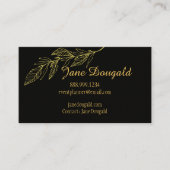 Berufliche und dennoch elegante Schwarze Gold Visitenkarte (Vorderseite)