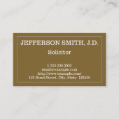 Berufliche und einfache Anwaltskarte Visitenkarte (Vorderseite)