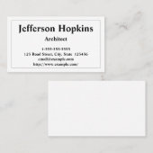 Berufliche und einfache Architektur-Visitenkarte Visitenkarte (Vorne/Hinten)