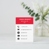 Berufliche und einfache Vorlage für Visitenkarten  Visitenkarte (Stehend Vorderseite)