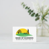 Berufliche und entspannende Rasenpflege Visitenkarte (Stehend Vorderseite)