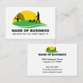 Berufliche und entspannende Rasenpflege Visitenkarte (Vorne/Hinten)