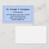 Berufliche und minimale Kieferorthopädische Visite Visitenkarte (Vorne/Hinten)