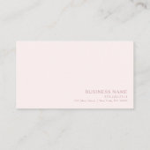 Berufliche und minimale Terminkarte Visitenkarte (Rückseite)