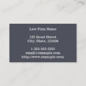 Berufliche und saubere Anwaltskarte Visitenkarte (Rückseite)