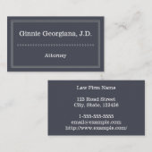 Berufliche und saubere Anwaltskarte Visitenkarte (Vorne/Hinten)