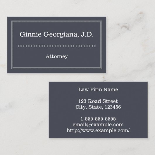 Berufliche und saubere Anwaltskarte Visitenkarte (Vorne/Hinten)