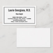 Berufliche und Schlichte Neurologe-Visitenkarte Visitenkarte (Vorne/Hinten)