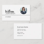 Berufliche UNISEX (FOTO EINFÜGEN) - Visitenkarte (Vorne/Hinten)