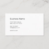 Berufliche UNISEX (FOTO EINFÜGEN) - Visitenkarte (Rückseite)