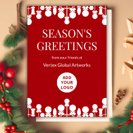 Berufliche Urlaubskarte | Unternehmensgrüßen Feiertagskarte