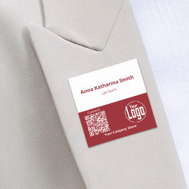Berufliche Veranstaltung - QR-Code Logo-Unternehme Namensschild