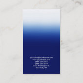 Berufliche vertikale Elegante Blue Business Card Visitenkarte (Rückseite)