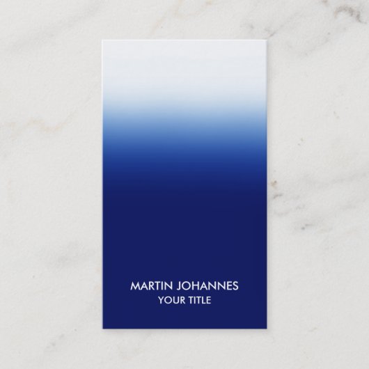 Berufliche vertikale Elegante Blue Business Card Visitenkarte (Vorderseite)