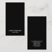 Berufliche vertikale elegante schwarze Visitenkart Visitenkarte (Vorne/Hinten)