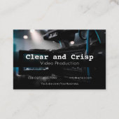 Berufliche Videoproduktionsfirmen Visitenkarte (Rückseite)