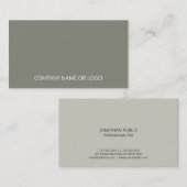 Berufliche Vintage Elegant Green Company Visitenkarte (Vorne/Hinten)