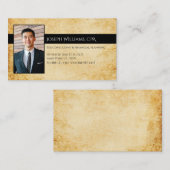 Berufliche Vintage Pergament CPA Buchhaltersteuer Visitenkarte (Vorne/Hinten)