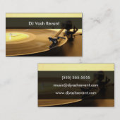 Berufliche Vintage Turntable DJ Visitenkarte (Vorne/Hinten)
