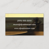 Berufliche Vintage Turntable DJ Visitenkarte (Rückseite)