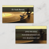 Berufliche Vintage Turntable DJ Visitenkarte (Vorne/Hinten)