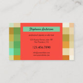 Berufliche Visitenkarte (Rückseite)