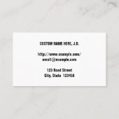 Berufliche Visitenkarte (Rückseite)